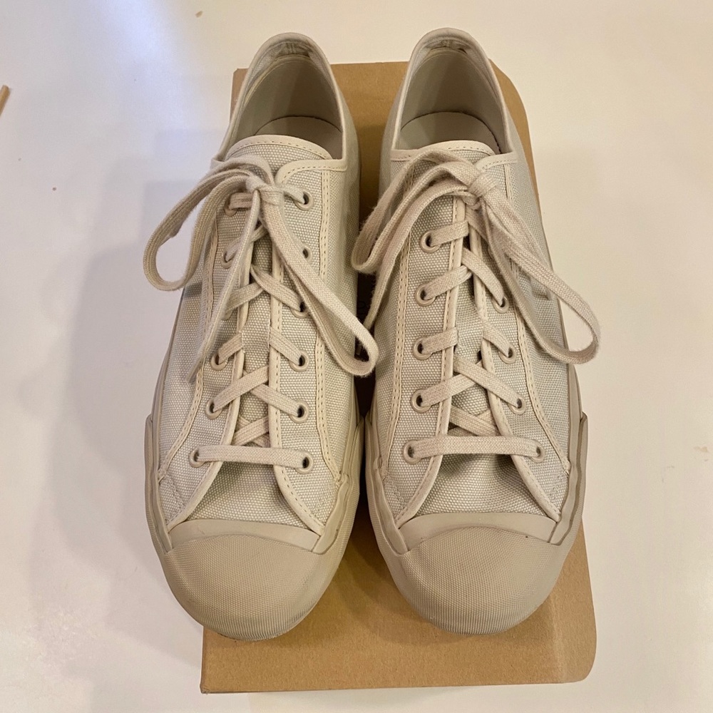 Studio Nicholson Unisex Dove Canvas Sneakers - Picture 3 of 8